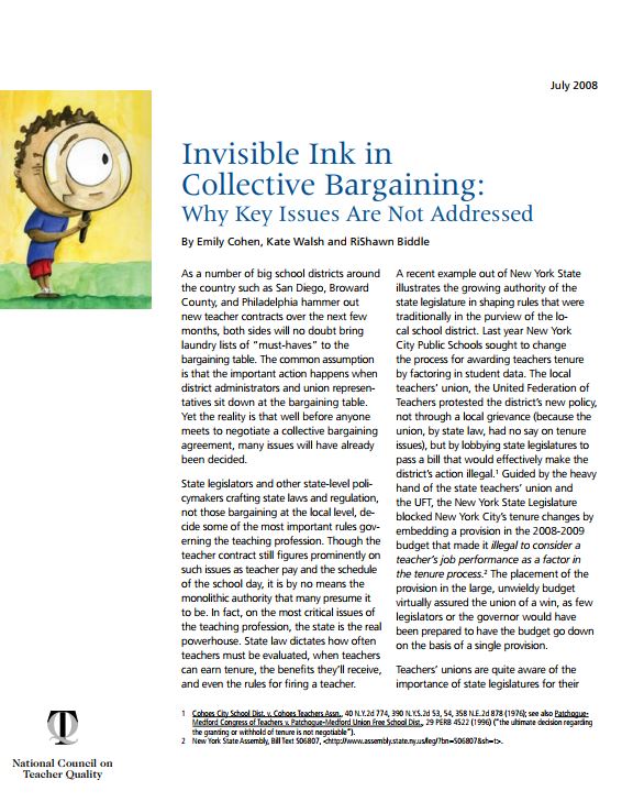 Invisible Ink in Collective Bargaining: Why Key Issues Are Not Addressed