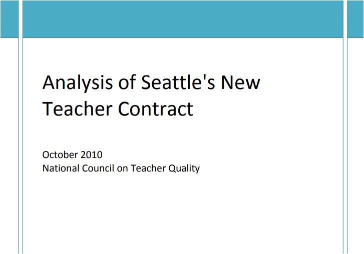 Analysis of Seattle's New Teacher Contract